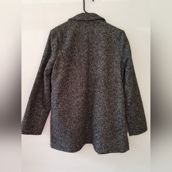 Women's Ambiance Outerware Jacket black & white tweed size large - Picture 5 of 13